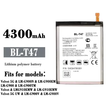 100% Nova Bateria de Substituição Adequado Para LG Veludo 5G LM-G900EM BL-T47 Grande Capacidade Built-in Bateria do Telefone Móvel
