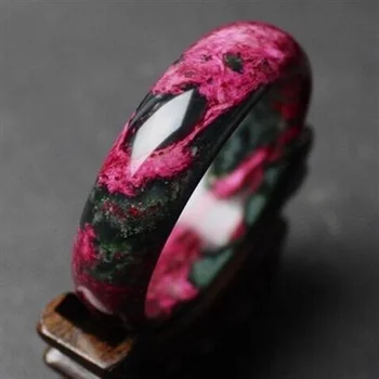Chinês Natural de Pêssego, Flor de Jade esculpidos a Mão de Banda Larga Pulseira de Moda Boutique de Jóias de Homens e Mulheres de cor-de-Rosa do Bracelete