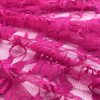 1meter Tule Micro-Renda elástica de Tecido para Costurar o Vestido Rosa Bordado Tecido de Malha Bordado de Casamento de Fase de Pano