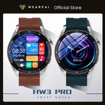 NOVO HW3 Pro Smart Watch Homens NFC Bluetooth Chamada Ecrã Táctil de Esportes Relógio de Fitness IP67 Impermeável Smartwatch Para Android iOS