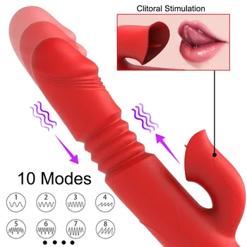 Vibrador Vibrador Ponto G 10 Poderoso Modos de Clítoris Otário Recarregável USB Estimulador de Clitóris Impermeável Adultos Brinquedos Sexuais para as Mulheres