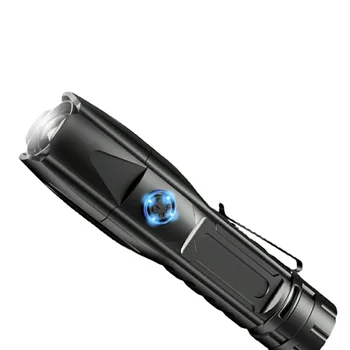P90 De Alta Potência Actical Lanterna Recarregável Portátil Mini Exterior Brilhante Super Longo Alcance De Zoom De Xenon Lâmpada De Caça