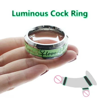De Aço Inoxidável Luminosa Cock Ring Specil Glande Anel De Parar De Ejaculação Precoce, Ereção Instrumentos De Castidade