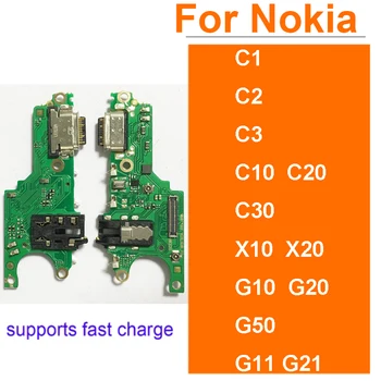 Carregamento USB Conselho Para Nokia X10 X20 C1 C2 C3 C10 C20 C30 G10 G11 G20 G21 G30 G50 Usb Carregador Dock Conselho Microfone Conectar-se a Parte