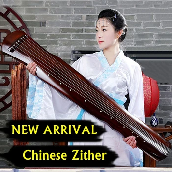 Estilo Chinês Guzheng Sycamore De Madeira Artesanais Tradicionais De 7 Cordas Performance No Palco Instrumentos Musicais Para Iniciantes Cítara
