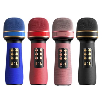 WS-898 Portátil Bluetooth Microfone sem Fio, Karaoke Duplo alto-Falante Microfone de Condensador Jogador Cantando para iOS, Android Smart TV