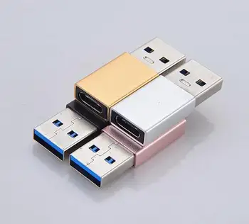 USB 3.1 Tipo C Adaptador USB 3.0 Macho para USB-C Fêmea Adaptador Conversor para Macbook Huawei P9 Xiaomi 4C Nexus 5X 6P