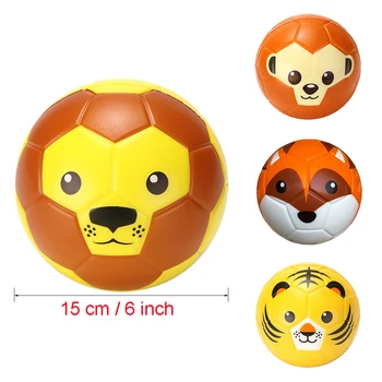 Kawaii Popit Fidget Brinquedos para as Crianças de 6 Polegadas de PU Anti-stress Futebol Brinquedo infantil Bola de Espuma de Pu Esponja Sólido Exterior