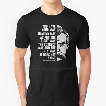 Friedrich Nietzsche Inspirador Citar : O Caminho Certo T-Shirt 100% Algodão Puro Filosofia De Friedrich Nietzsche Ocidental