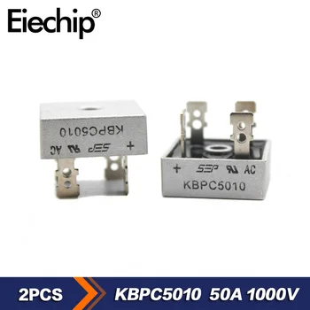 2PCS KBPC5010 de Ponte de diodos Retificadores de 50A 1000V Diodos Retificadores Eletrônicos de Silício