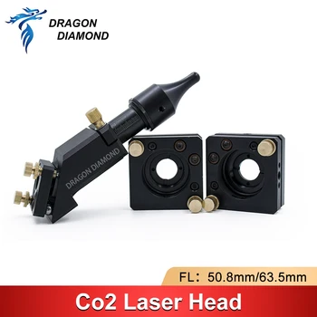 Laser de CO2 Cabeça B Definir o Foco da Lente do Espelho de Montagem de Lente de Diâmetro.20mm FL50.8/63.5 mm Para o Laser de CO2 Gravador, Máquina de corte