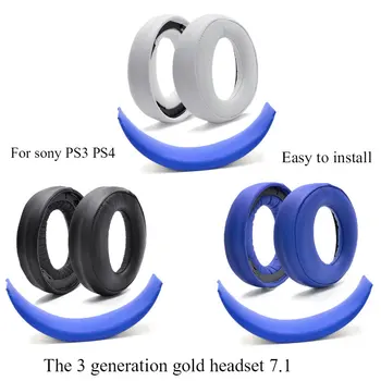 Almofadas de Ouvido almofada almofada de Cabeça almofadas para Sony PlayStation PS3 PS4 7.1 PS Ouro sem Fio de Fone de ouvido Estéreo CECHYA-0083 L R 1 par
