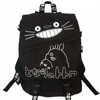 Anime Filme Meu Vizinho Totoro Preto Cartoon Meu Vizinho Totoro Mochila Bolsa De Viagem Mochila Backpack Do Laptop De Aluno De Escola Saco