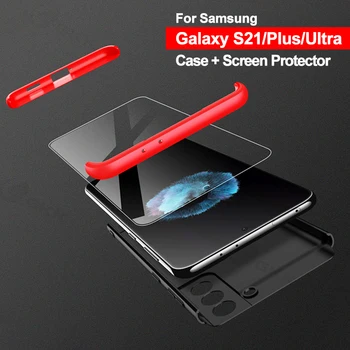 360 Graus de Proteção Integral Para o Samsung Galaxy S21 Plus Ultra Caso, à prova de Choque Duro Fosco da Tampa do Caso Para Samsung S21 Plus Ultra 5G