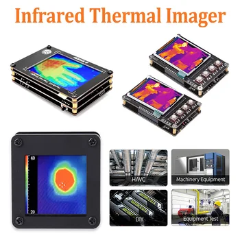 MLX90640 3.4 Polegadas Tela TFT LCD Digital Infravermelho Térmico do Gerador de imagens do Sensor de Temperatura INFRAVERMELHO Portátil Thermograph Câmara