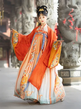 Mulheres antigas de Fadas Quimono Hanfu Vestido de Tang Bordados Estilo Chinês Tradicional Cosplay Han Saia Vestidos de Traje de Roupas