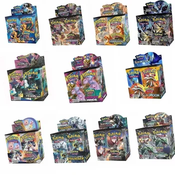 Novo 324Pcs Pokemon Cartões de Estrelas Brilhantes TCG Espada e Escudo de Reforço de Caixa de Trading Card Game Coleção de Brinquedos de Natal Garoto Presentes