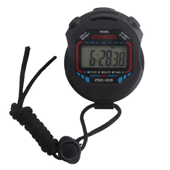 Portátil LCD Digital Cronógrafo de Esportes Contador Cronômetro Temporizador de Alarme Parar de Assistir