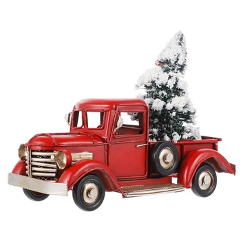 Decorações De Natal Natal Vintage Caminhão Ornamentos De Estanho Romance Caminhonete Modelo E Decoração Da Árvore De Natal