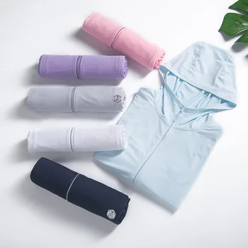 UPF50 protetor solar roupas para mulheres de proteção de UV, respirável e 2021 novo manga longa de gelo seda protector solar a roupa para homens
