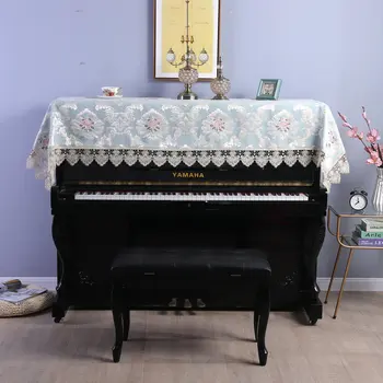 A europa Tecido Piano Tampa de Renda bordada toalha de mesa 90 x 220 cm Moderna e Simples, Elegante Piano-universalidade da Cobertura Toalha de Piano HM1158