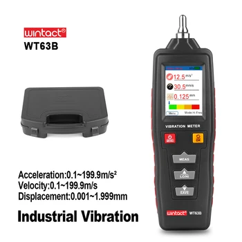 WINTACT Vibração Testador Digital Analisador de Vibração Vibrador Analizador De Vibraciones Sonda Magnética Vibração Medidor Ferramenta WT63B