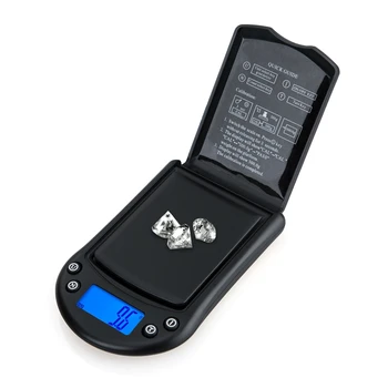Marca LCD Balanças Eletrônicas 500gx0.01 De Precisão Mini Pocket Digital De Jóias De Ouro Gram Laboratório De Peso Da Escala De Equilíbrio Com A Retalho