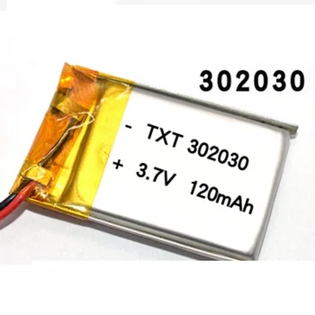 3,7 V 120mAh Bateria do Li-íon 302030 de Polímero de Lítio Recarregável da Bateria para MP3 MP4, fone de ouvido bluetooth DIODO emissor de luz, gravador de