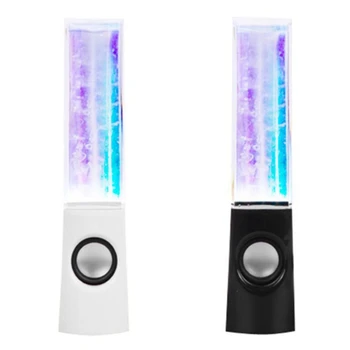 Ofertas Top 2PCS de Luz LED de alto-Falantes de Dança de Água de Música Fonte de Luz para Laptop PC para Telefone Mesa Portátil Estéreo alto-Falante