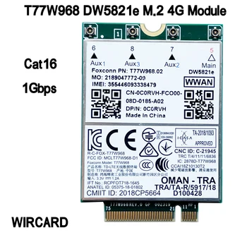 WIRCARD T77W968 DW5821e X20 LTE Cat16 1Gbps FDD-LTE TDD-LTE 4G do Módulo Para a Dell 5420 5424 7424 7400 Portátil