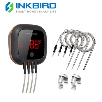 INKBIRD IBT-4XS Digital Termômetro de Cozinha compatível com Bluetooth Magnético Gadgets 2/4 Sondas para CHURRASCO, Forno a Carne Grelhar Fumante