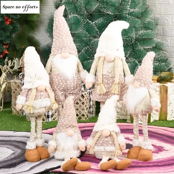 Decoração de natal para a Casa de Curto Plush Printe Boneca, Boneco de neve para o Shopping Janela do Hotel Enfeites de Árvore de Natal