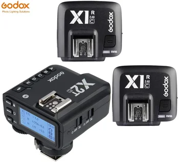 Godox X2T-C X2TC 2,4 G TTL sem Fio Disparador de Flash com 2 X1R-C do Receptor para Canon E-TTL II Câmera de Smartphone Compatível Remoto
