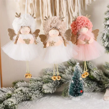 Navidad 2022 Anjo do Natal Bonecas 2/3/4 Pcs/conjunto de Decorações de Natal para a Casa da Árvore Pingentes Ornamentos Noel Novo Ano De 2023 Presentes