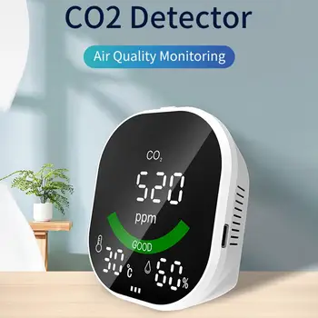 Novo Portátil de CO2 Monitorar a Qualidade do Ar Umidade tester CO2 Detector de Salas de aula, Restaurantes de CO2 monitor de Infravermelho NDIR Detector de