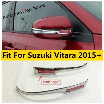 Acessórios cromados Para Suzuki Vitara 2015 - 2022 ABS, Espelho Retrovisor Esfregando Faixa de Decoração Tampa de Protecção da Guarnição Exterior Kit