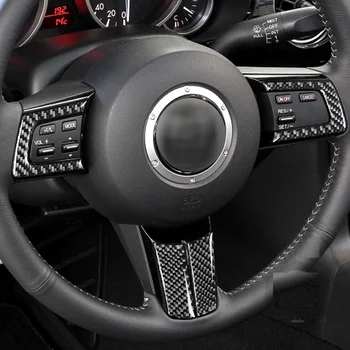 De Fibra de carbono, Volante, Painel de Guarnição Adesivo Tiras de Ajuste MX5 NC Roadster Acessórios do Carro de Ajuste Para o Mazda MX-5 Miata 2009-2015