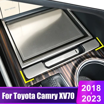 Para Toyota Camry 70 XV70 2018 2019 2020 2021 2022 2023 Híbrido Console Central de Armazenamento de Caixa de Almofada Organizador de Tampa de Guarnição Acessórios