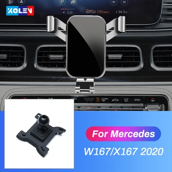 Carro do Telefone Móvel de Gravidade Suporte Para a Mercedes Benz W167 GLE 2020 X167 GLS 2020 GPS do Carro de Ventilação de Ar Montagem de Gravidade Suporte de Montagem