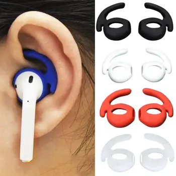 Silicone No ouvido com Gancho Anti-derrapante Fone de ouvido Capa para AirPods fones de Ouvido sem Fio Bluetooth Fones de ouvido Almofada de Proteção