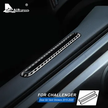 A VELOCIDADE do ar em Fibra de Carbono para Dodge Challenger 2015 2016 2017 2018 2019 2020 Acessórios Carro Porta de Saída de Ar Tampa Guarnição Adesivo