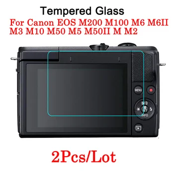 2.5 D 9H Vidro Temperado transparente Para Canon EOS M200 M100 M6 M6II M3 M10 M50 M5 M50II M M2 Impermeável, Anti-risco Protetor de Tela