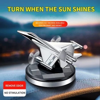 Carro De Aromaterapia Solar Combate Modelo De Avião De Giro Refrogerador De Ar Do Painel Perfume De Carro Carro Difusor De Perfume Decoração Do Carro