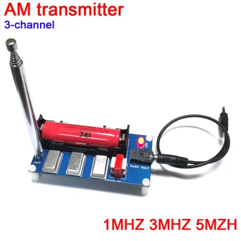 3-canal transmissor AM de 1MHZ 3MHZ 5MZH 3CH com antena para rádio receber player transmissor ou o telefone de novo