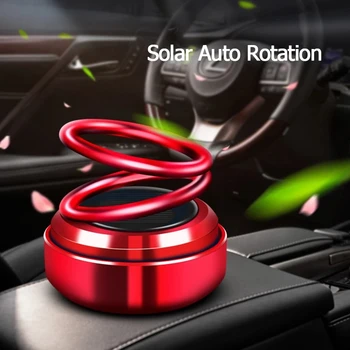 Solar Rotação Automática De Carro Ambientador Acessórios Do Carro Do Interior De Perfume Fragrância Painel Auto Aromaterapia Acessórios Do Carro