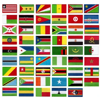 Africana bandeira nacional Ferro Em Patch Bordado Patches para roupas de Hotfix Applique Motivos de Vestuário Adesivos