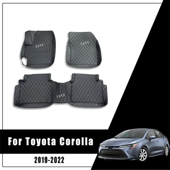 Para Toyota Yaris Híbrido 2019 2020 2021 Carro Tapetes De Couro, Tapetes Personalizados Auto Acessórios De Decoração De Peças De Cobre Almofadas Do Pé