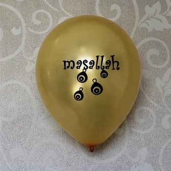 15 Maşaallah Balões Circuncisão Partido Ouro Decorações de DIY