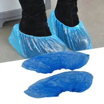 100Pcs Descartáveis Sapato Cobre Não-Deslizamento de Plástico Descartável Sapato Cobre a Limpeza de Proteção Galochas Hotel Sapato de Poeira Cobre