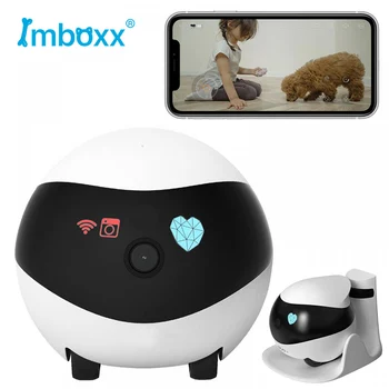 Imboxx Interior Pet Smart wi-Fi da Câmara, Toda a Casa de Mover o Monitor com Audio, Visão Noturna, Cartão SD de Vídeo 1080p em HD de Armazenamento Robô